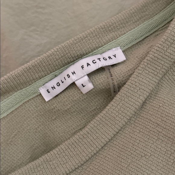 English Factory Mixed Media Ruffle Sleeve Mini Dress - Picture 4 of 4